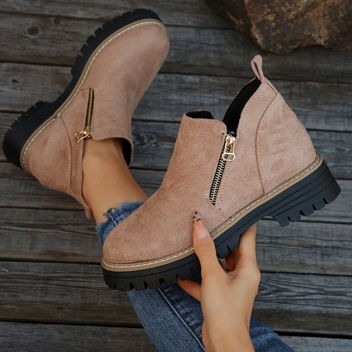 Fanélie | Bottines à zip et semelle crantée