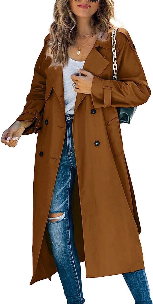 Florentine | Trench long croisé ceinturé