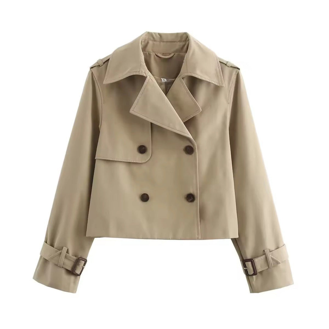 Françoise | Trench court croisé à pattes