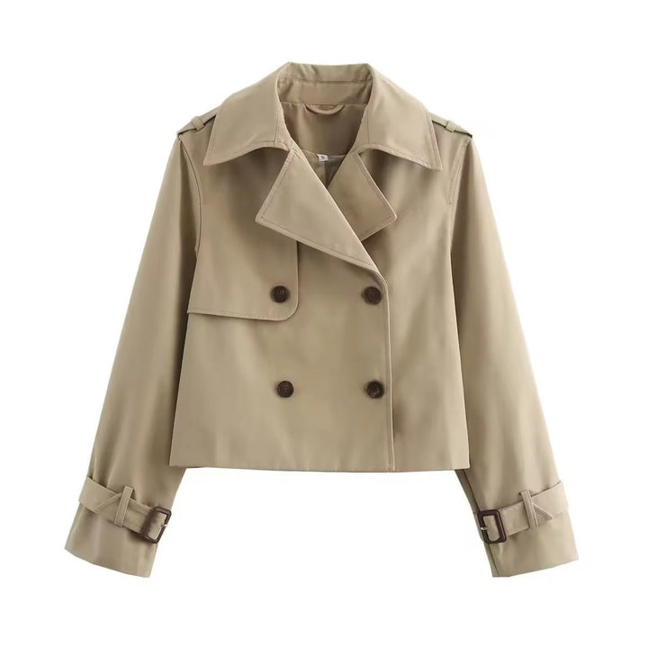 Françoise | Trench court croisé à pattes