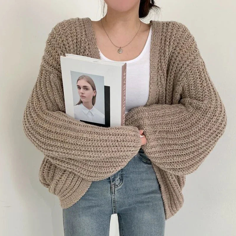 Galatée | Cardigan en grosse maille à manches lanterne