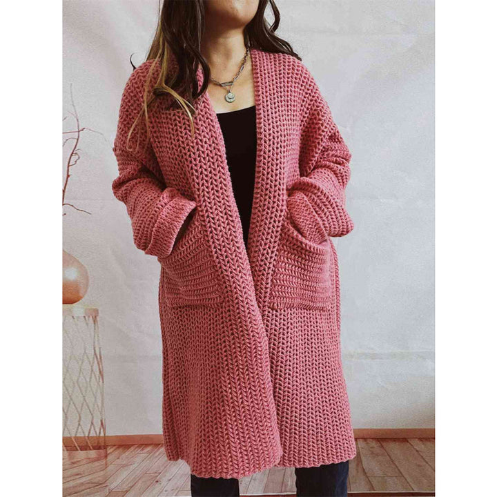 Gervaise | Cardigan long en grosse maille à poches
