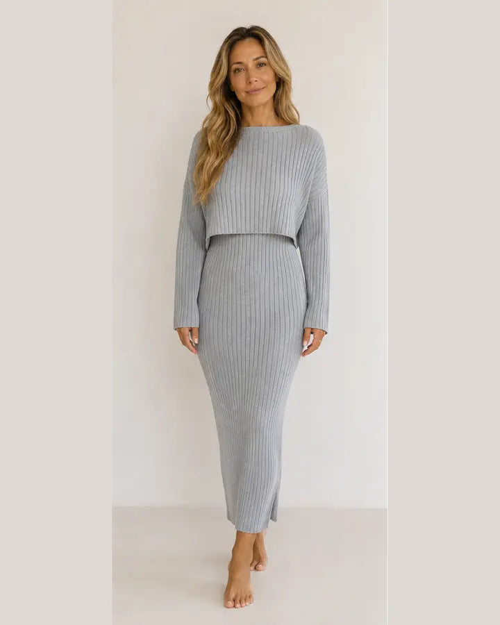Scarlette | Ensemble élégant en deux pièces (Robe et Pull)