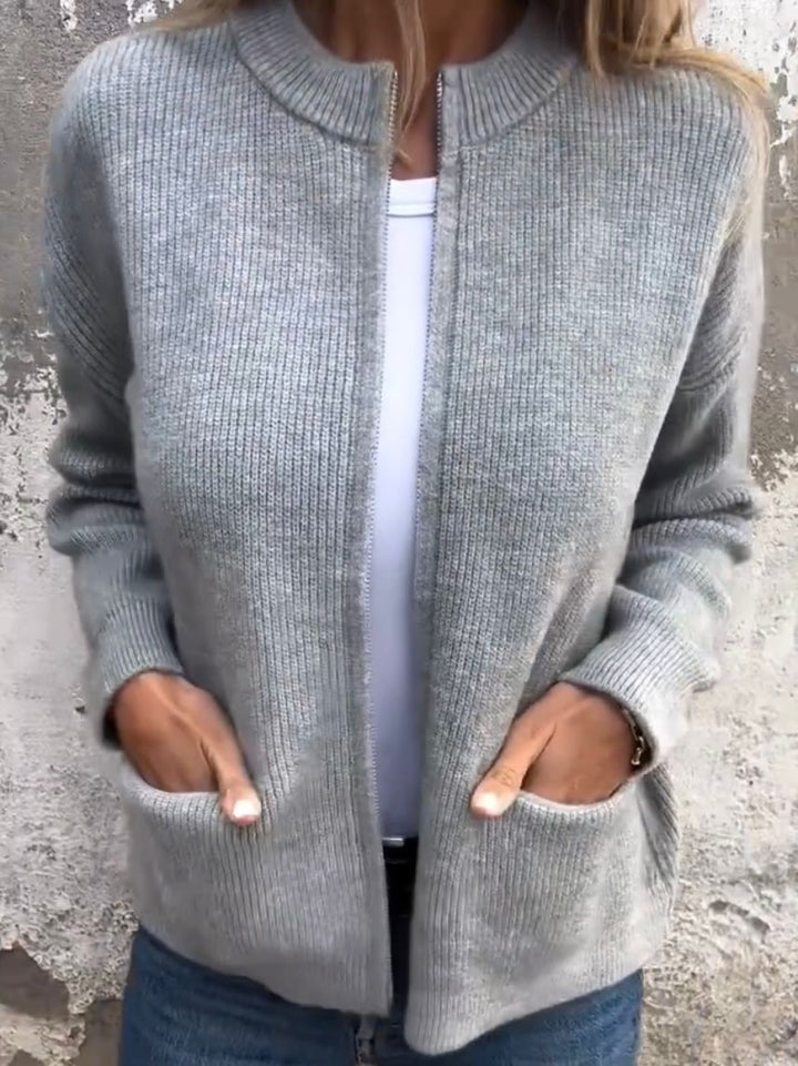 Guilaine | Cardigan minimaliste à poches