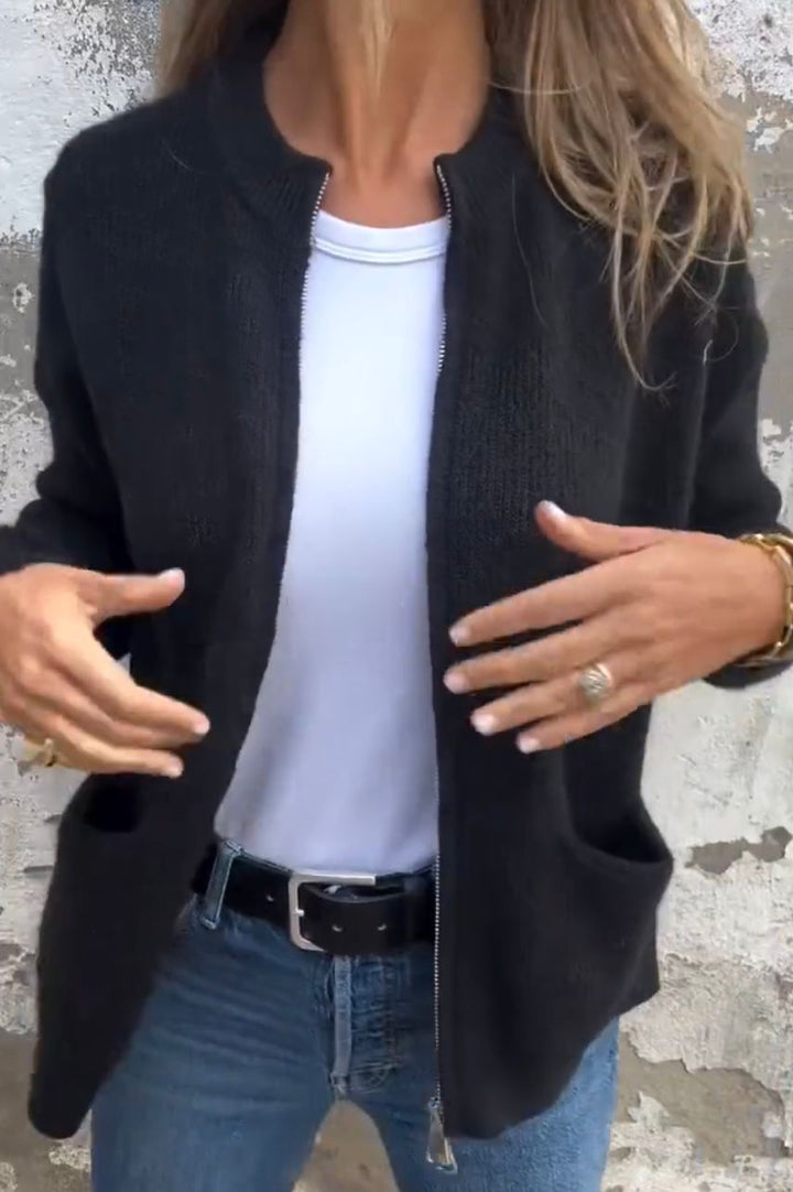 Guilaine | Cardigan minimaliste à poches