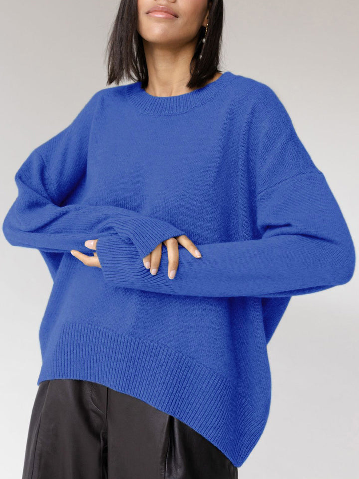 Haydée | Pull ample à col rond taille unique