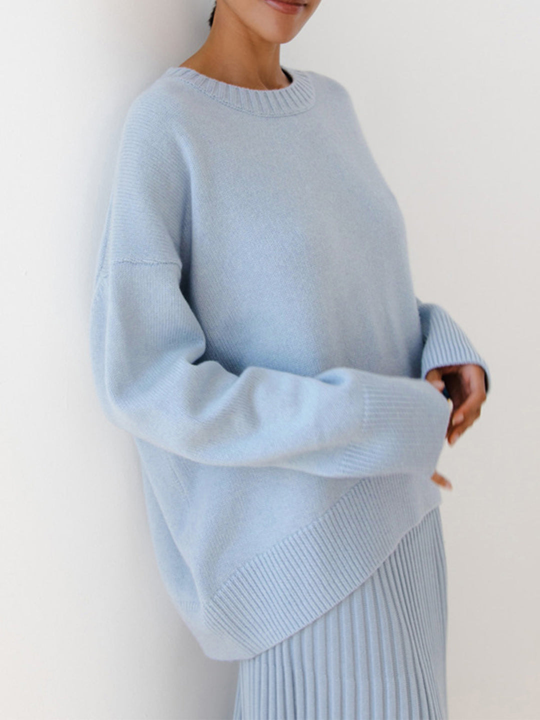 Haydée | Pull ample à col rond taille unique