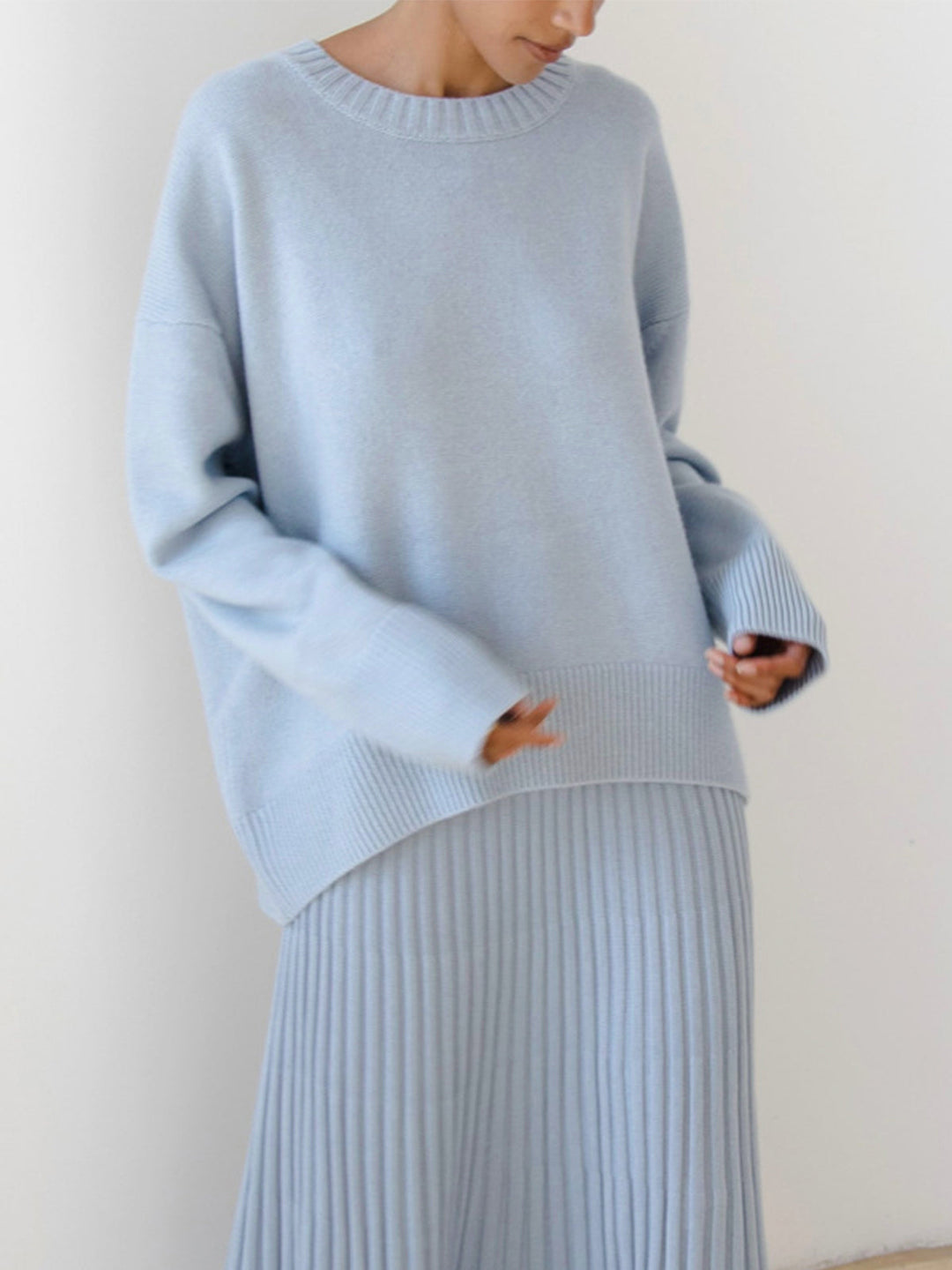 Haydée | Pull ample à col rond taille unique