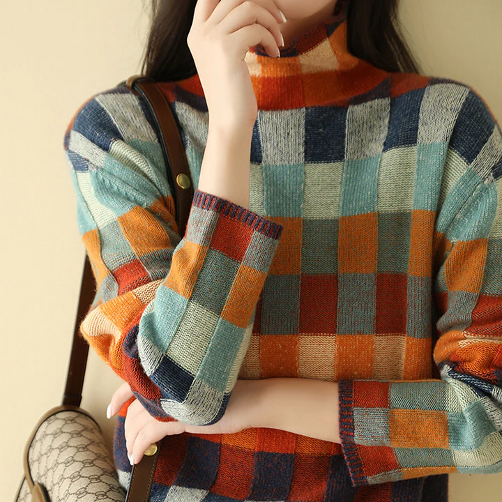 Olivia - Col roulé en patchwork doux