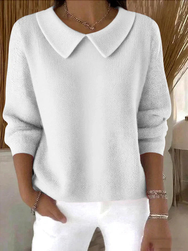 Irina | Pull ample à grand col pointu
