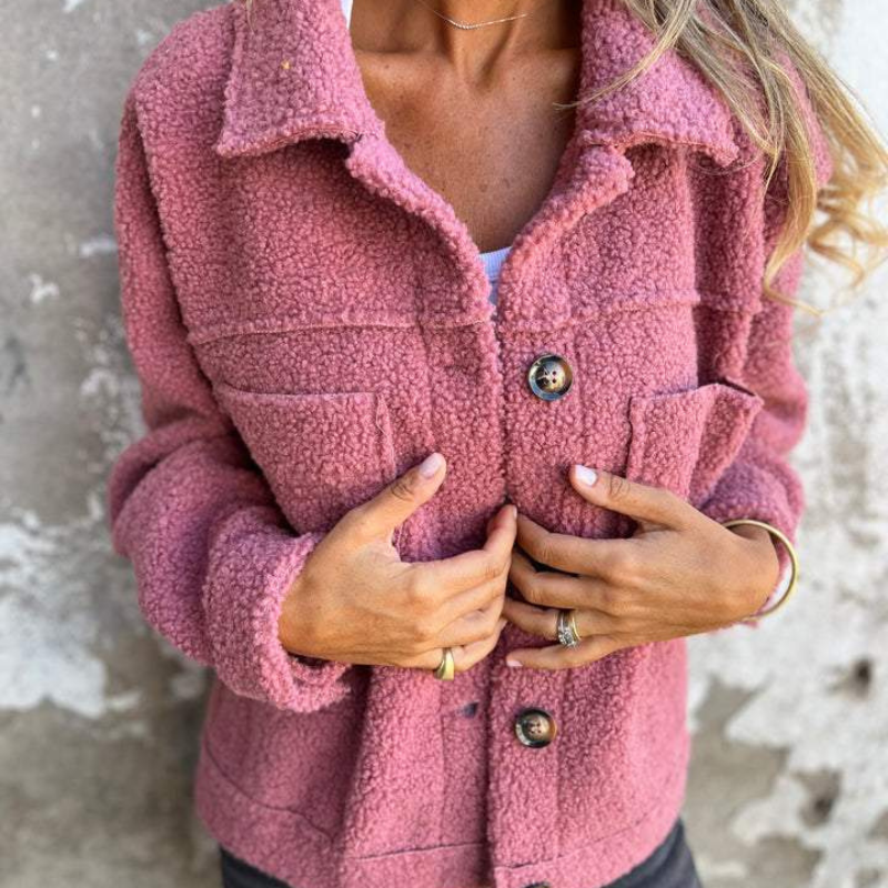 Jorinde | Veste effet teddy à col et poches plaquées