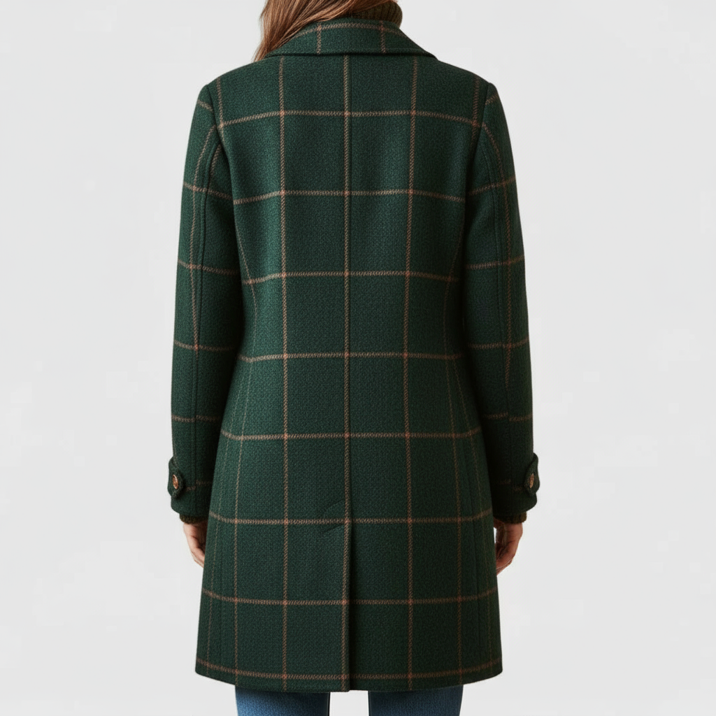 Fiona – Manteau à Carreaux Classique