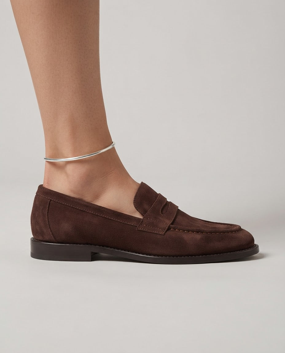 Gilberte | Mocassins penny en daim