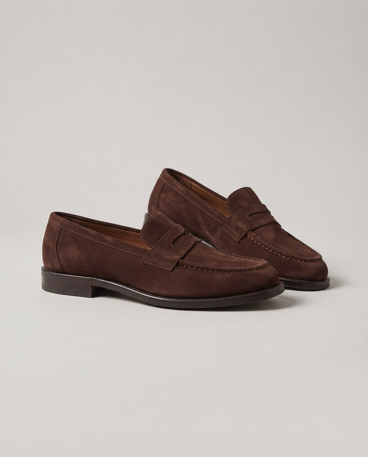 Gilberte | Mocassins penny en daim