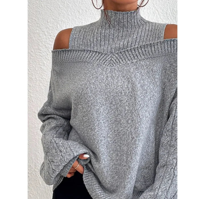 Maribelle | Pull col roulé à épaules ajourées