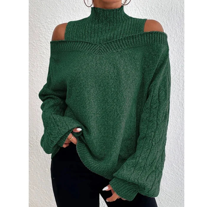 Maribelle | Pull col roulé à épaules ajourées