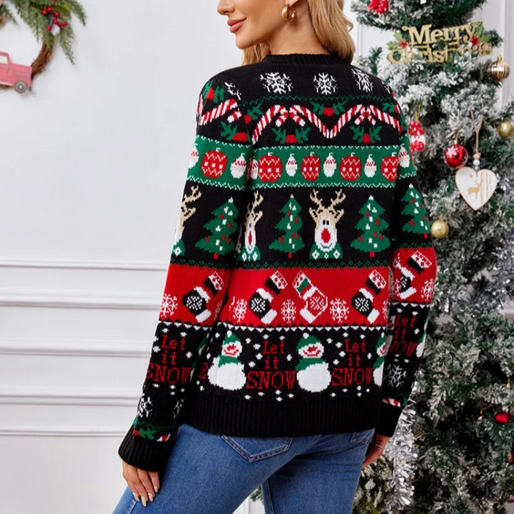 Marylou | Cardigan de Noël boutonné à col V