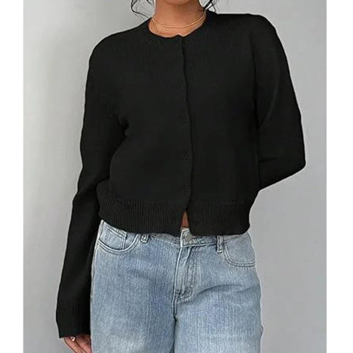 Maryse | Cardigan classique à col rond et boutons