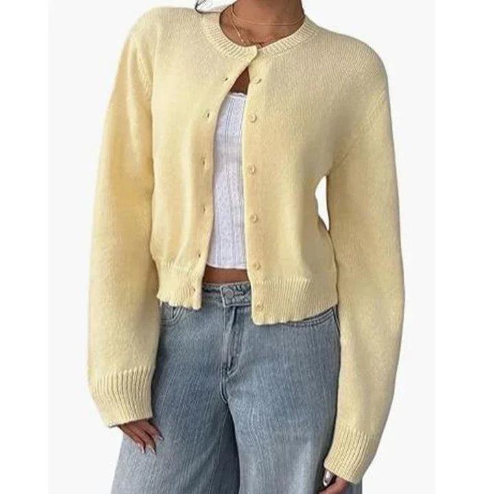 Maryse | Cardigan classique à col rond et boutons