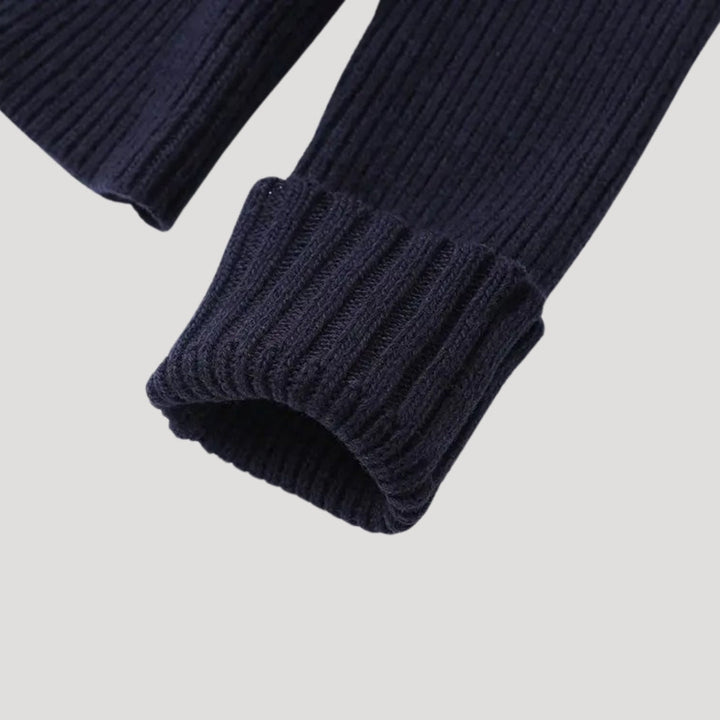 Maud | Cardigan côtelé à col en jean