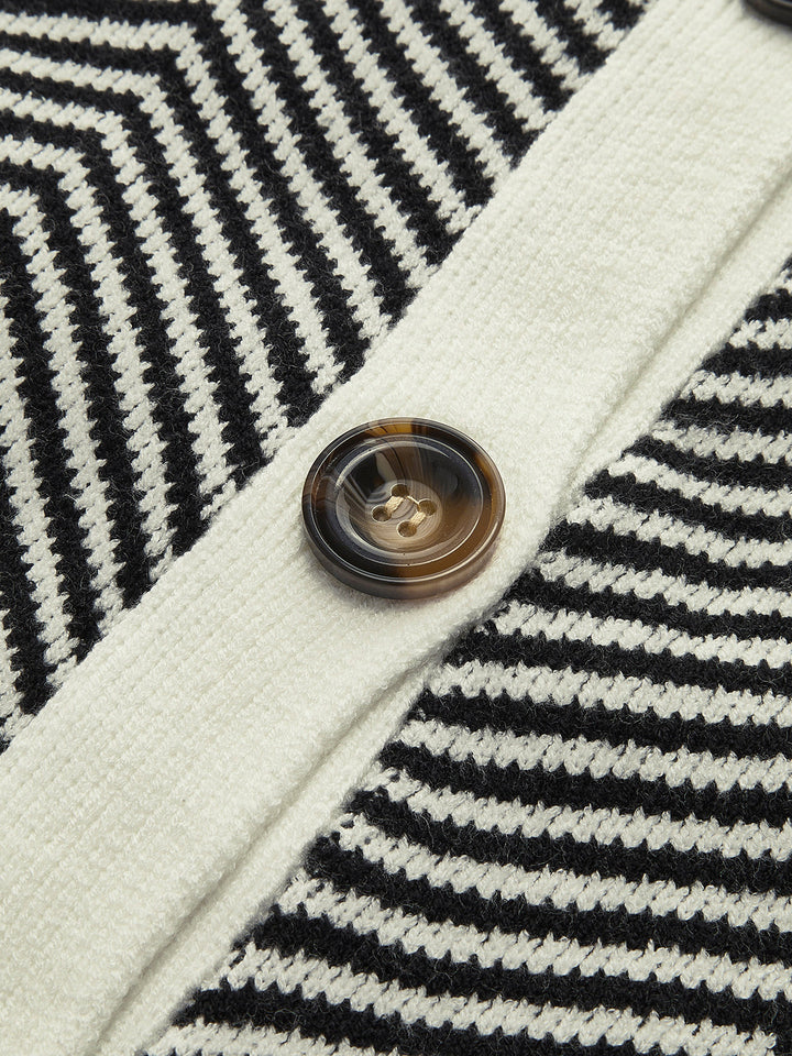 Mariette | Cardigan à motif chevrons