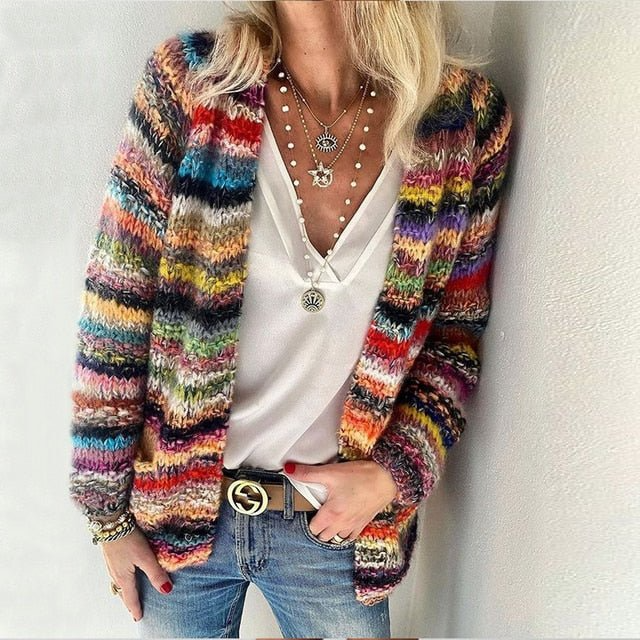 Layla - Cardigan super doux et multicolore