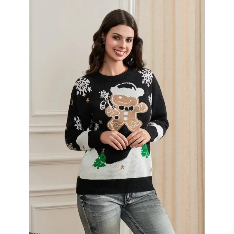 Naïma | Pull de Noël à grand bonhomme en pain d&