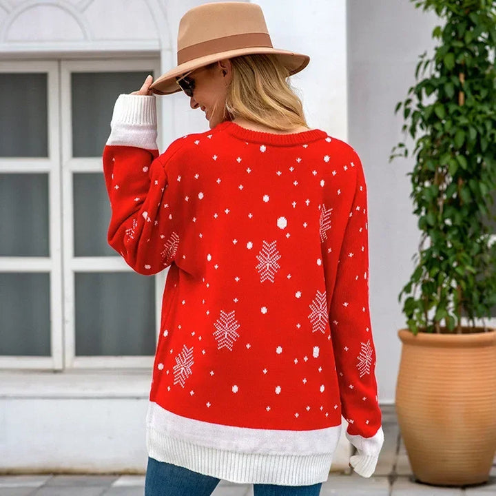 Natacha | Pull de Noël à tête de renne