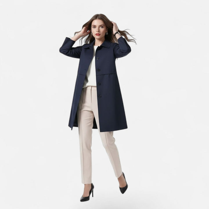 Néréa | Manteau mi-long à col chemise