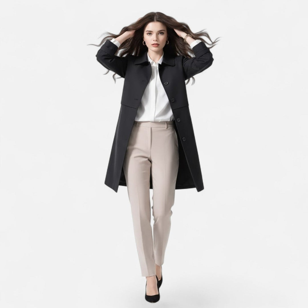 Néréa | Manteau mi-long à col chemise