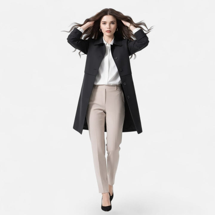 Néréa | Manteau mi-long à col chemise