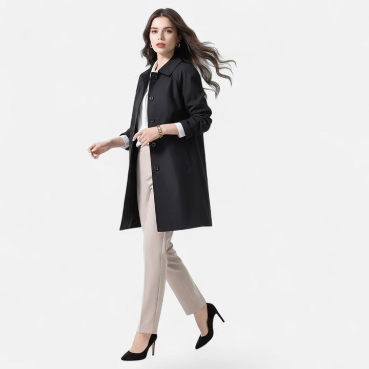 Néréa | Manteau mi-long à col chemise