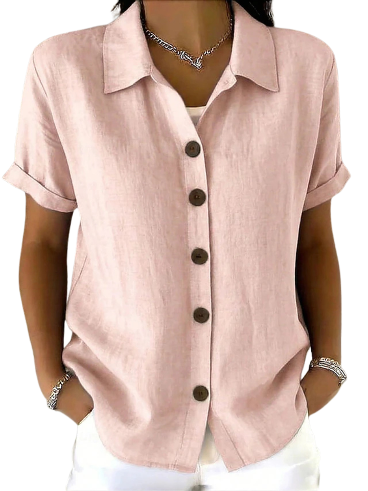 Pilar | Chemise à manches courtes effet lin