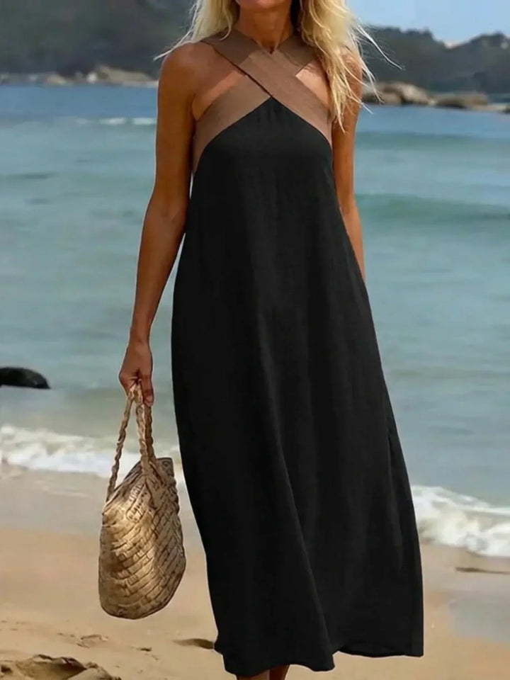 Delfine | Robe À Encolure Croisée