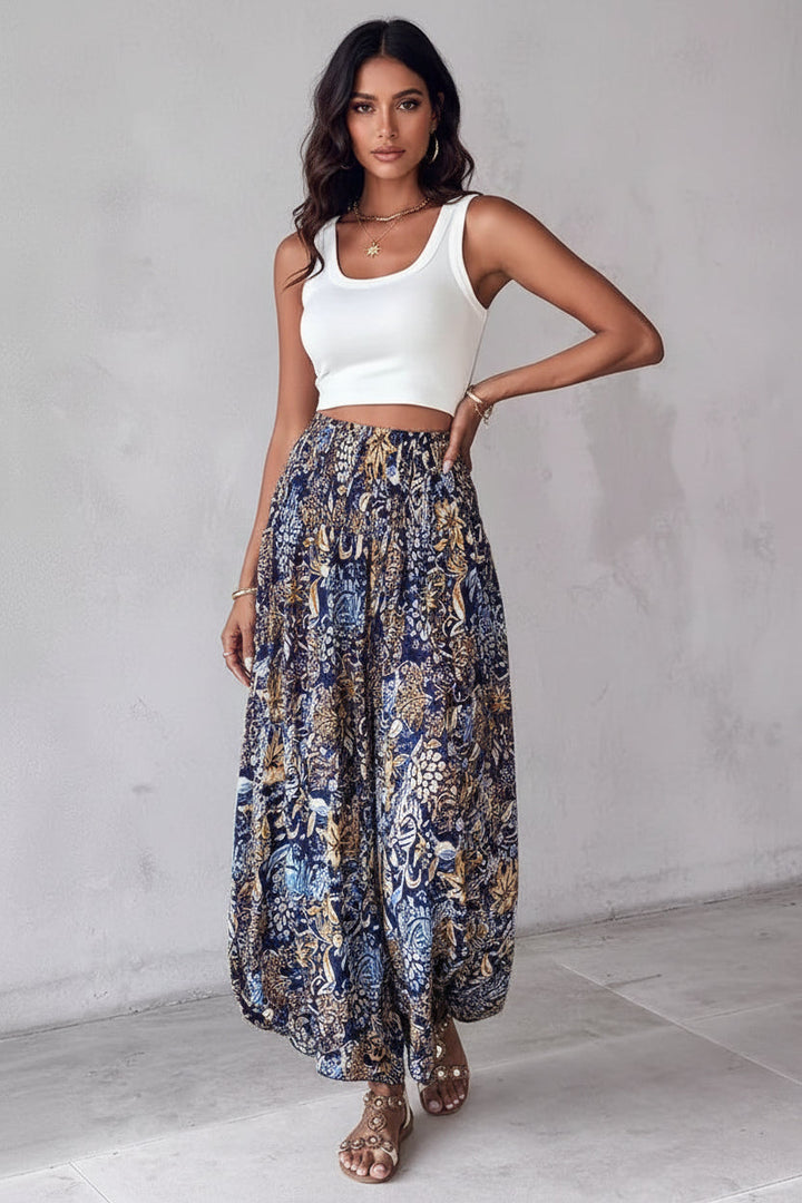 Colette | Pantalon Large Femme - Jambes Larges et Taille Élastique