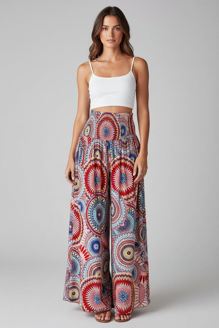 Colette | Pantalon Large Femme - Jambes Larges et Taille Élastique
