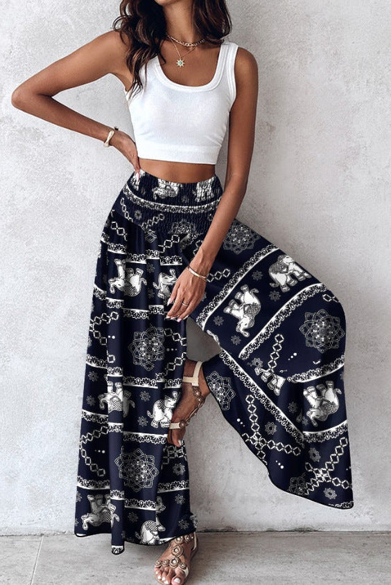 Colette | Pantalon Large Femme - Jambes Larges et Taille Élastique