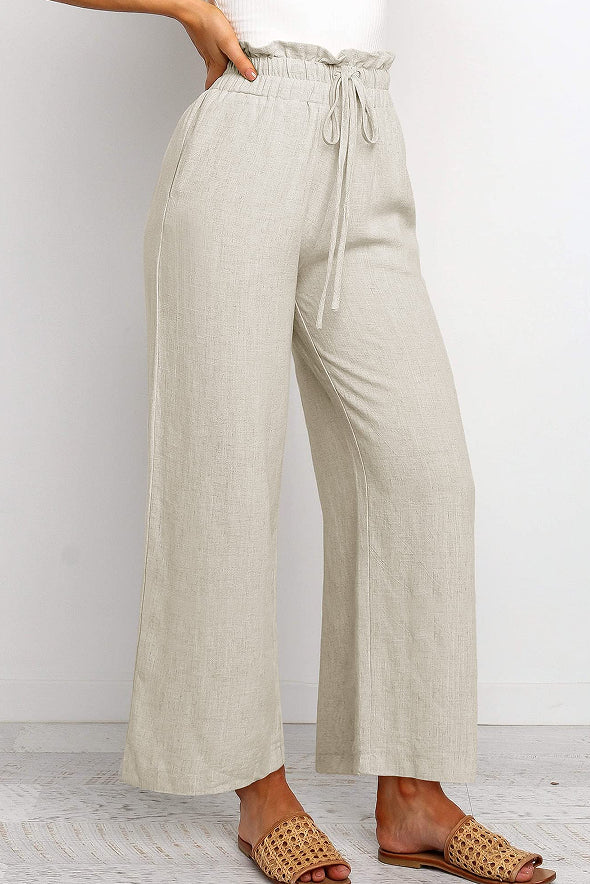 Elara | Pantalon Large Femme - Jambes Amples et Taille Élastique