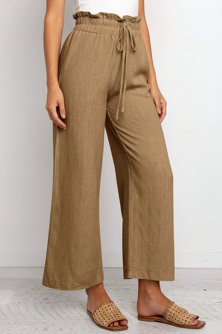Elara | Pantalon Large Femme - Jambes Amples et Taille Élastique