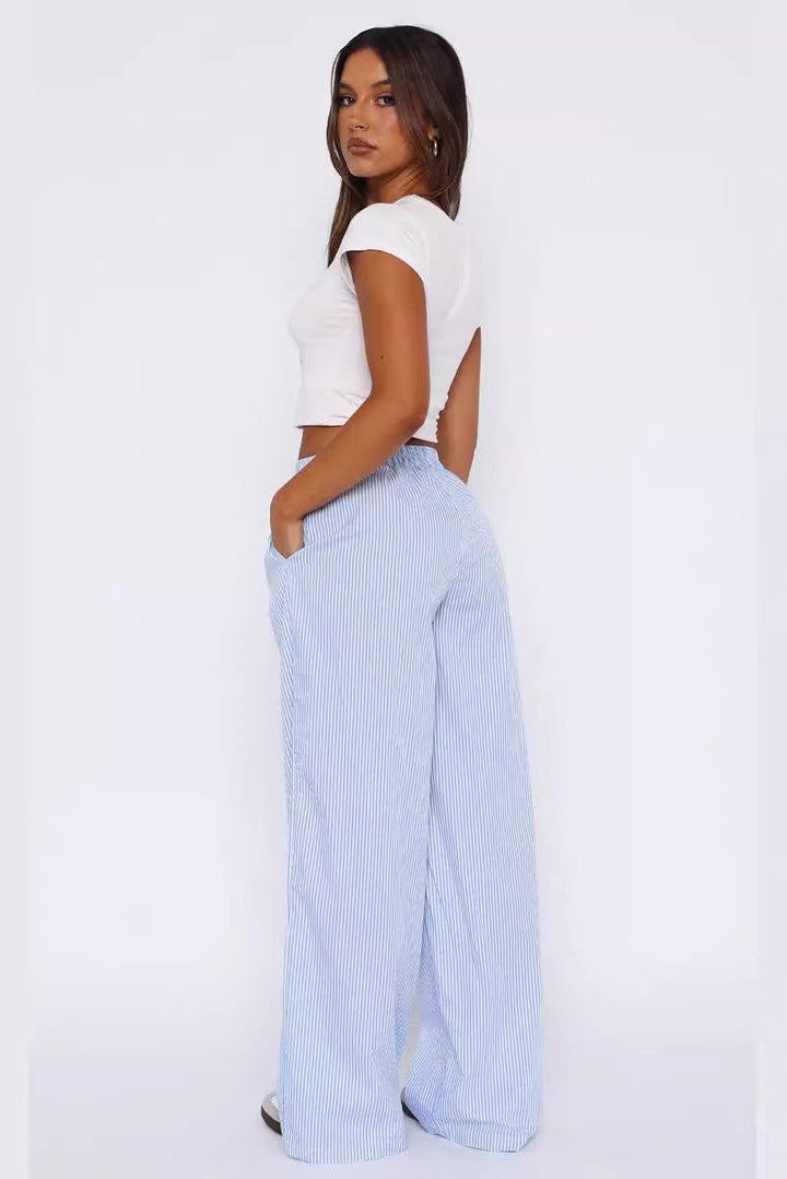 Isabeau | Pantalon Large Femme - Jambes Larges et Taille Élastique